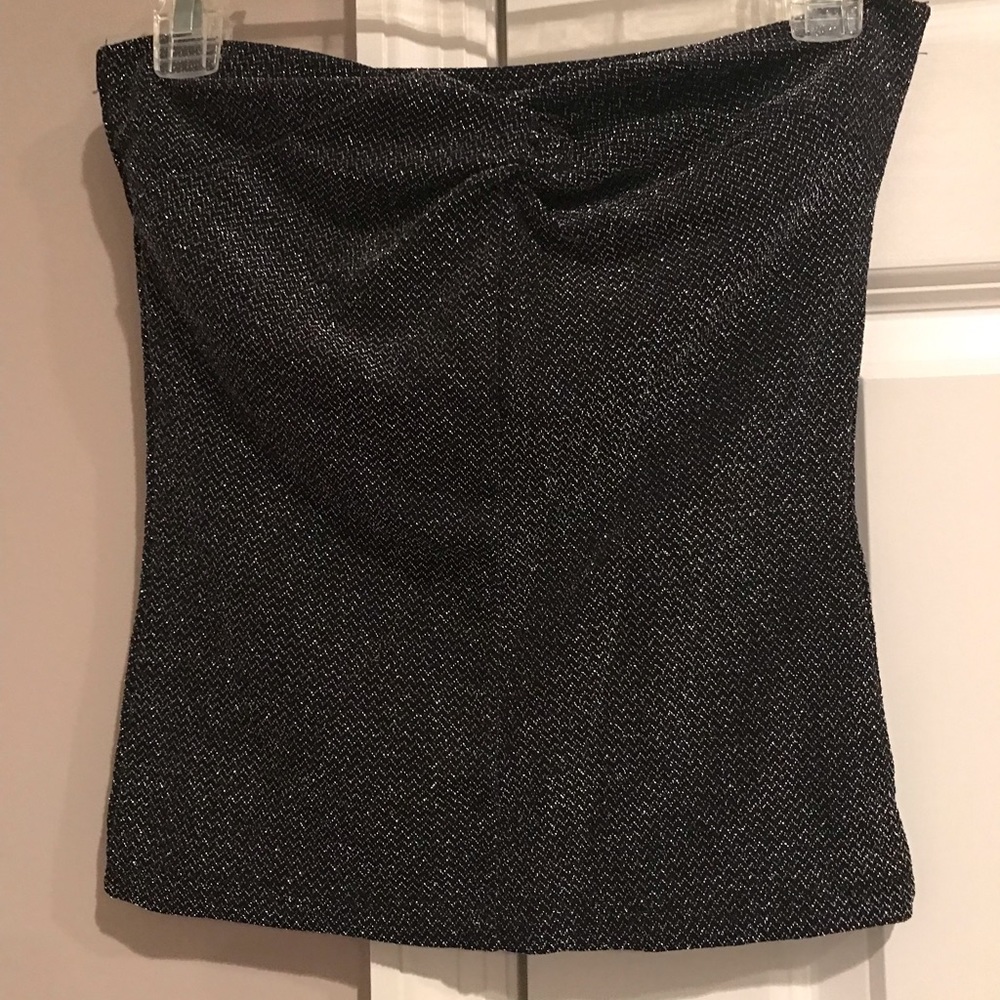 STRAPLESS Glitter Top